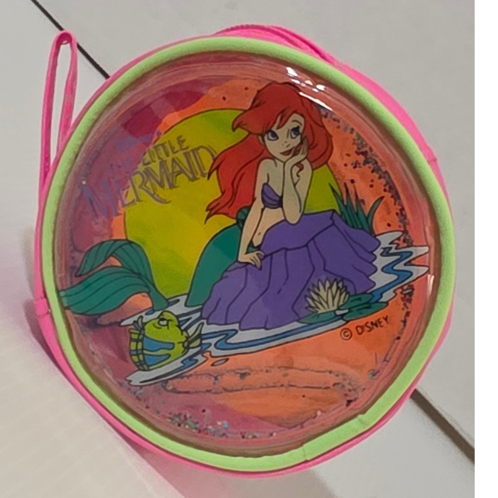Disney Little Mermaid Coin Purse Small Pink Fair Pyramid Handbags Vintage